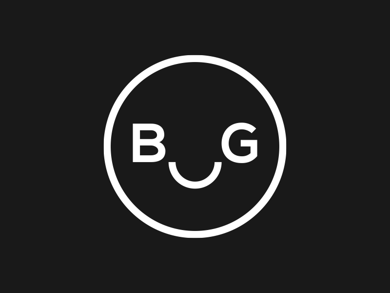 CBG - Logo black and white branding logo mark smile