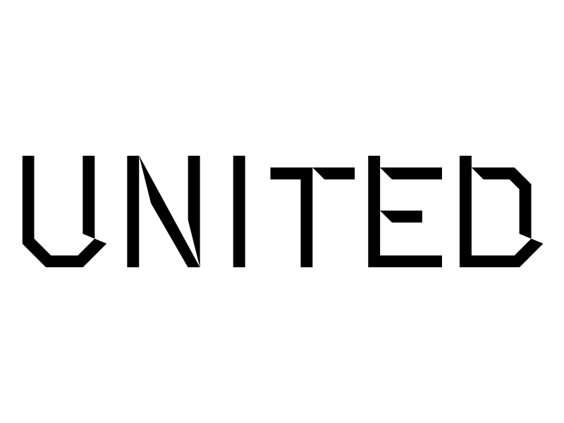 United - WIP black and white branding font lettering logotype mark typography