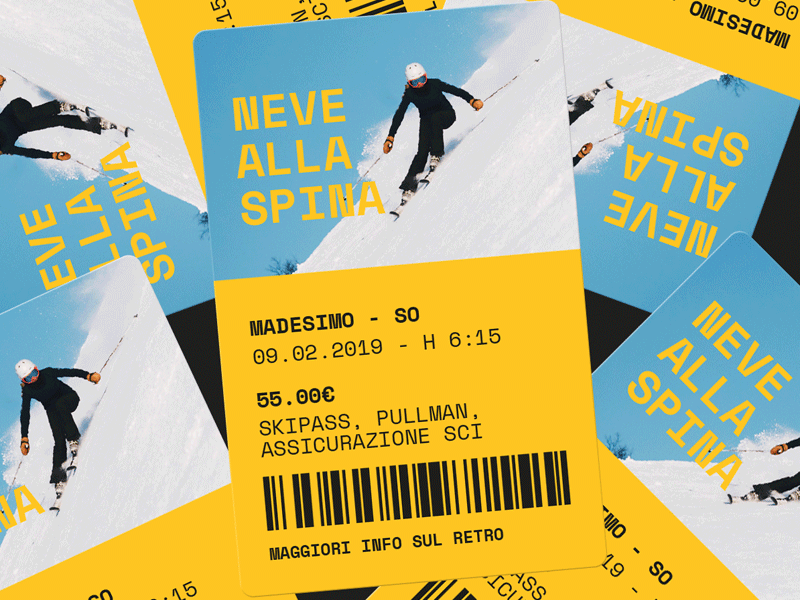 Neve alla Spina - Flyer design event flyer invite party ski snow winter