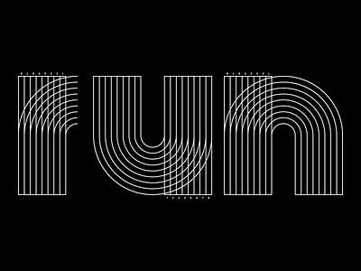 Run Run Run! black and white branding design font graphic design logo logotype typography