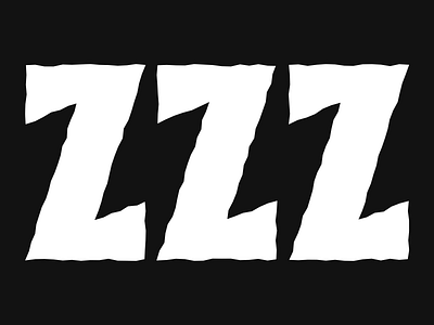 ZZZ black and white design font halloween hand drawn handmade font lettering logotype type typography