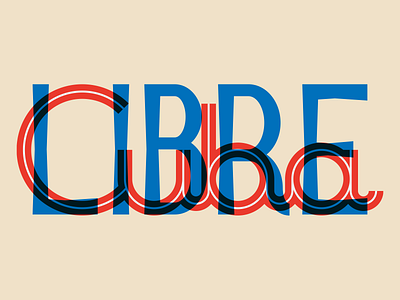 Cuba Libre cocktail cuba font hand drawn handmade font lettering type typography