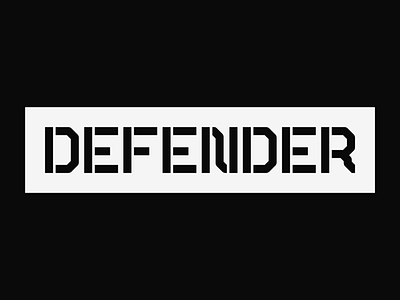 Defender - Font WIP design font hand drawn handmade font lettering logotype stencil stencils type typography