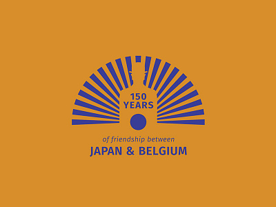 Logo 150 years Japan & Belgium belgium identity japan logo logotype