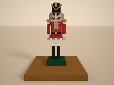 🔶 Voxel Project: The Nutcracker 3d christmas holiday magicavoxel nutcracker speedart voxel voxelart