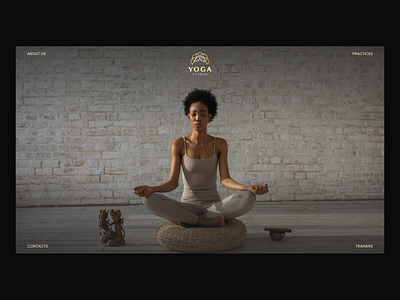 Yoga Studio Landing Page design girl landing meditation ui yoga