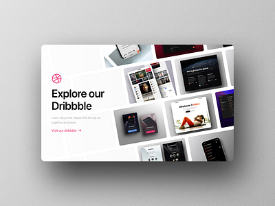 Call to Action Dribbble Card