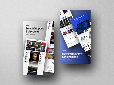 Case Study Cards - Harmony Landing page banner card card design cards case study cinematic dark design agency freelance landing layout light minimal portfolio project ui ux web design website