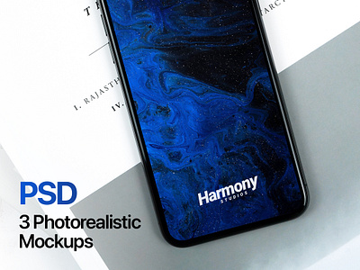 3 iPhone X Photorealistic Mockups