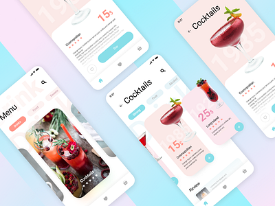 Cafe App app basket cafe cards ui catalog design digital drinks food and drink food app list menu mobile ui