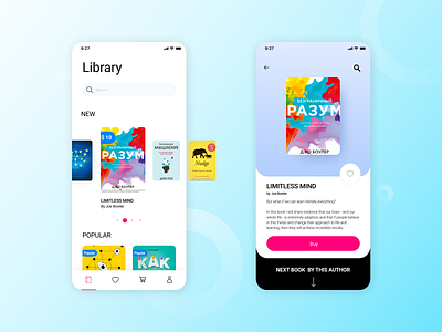 Book Store App app book bookstore cards design digital list menu shop store store app ui ui design