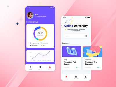 UI design for Online University design learning learning app online course ui ui design university