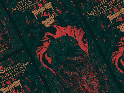 Mastodon gig poster art brand design graphic illustration illustrator poster