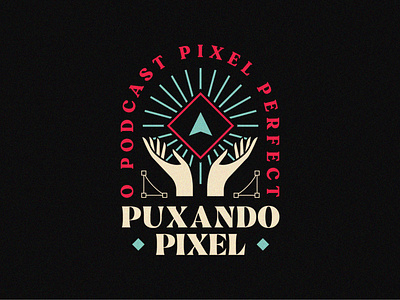 Puxando Pixel Podcast app brand branding color design graphic icon illustration illustrator