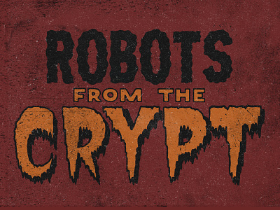 Something new is coming color crypt horror robot type typography vector vetor