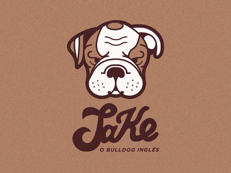 Jake the bulldog brand branding bulldog design dog icon illustrator logo pet type