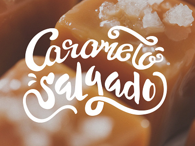 Salted Caramel branding candy caramel icon illustrator lettering logo type