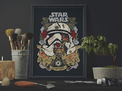 My entry for #ARTAWAKENSCONTEST design force geek illustration illustrator nerd star wars trooper vector