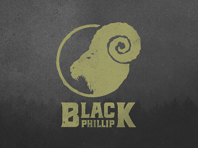 Black Phillip - Custom Graphics design goat graphic hand draw icon logo vintage witch