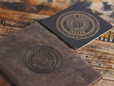 South Pointe Tavern - Brand Material anchor brand branding design graphic icon leather mark miami monogram press symbol