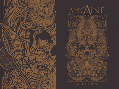 Arcaine band design graphic illustration illustrator vector