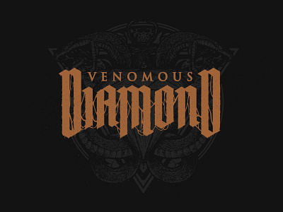Venomous Diamond custom type custom design graphic icon illustration illustrator type type art typography vector