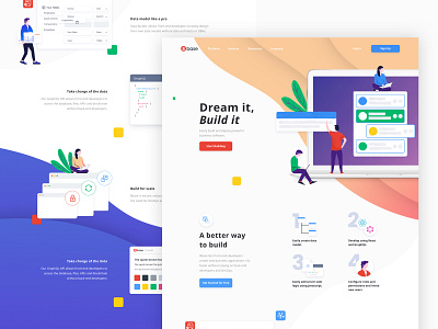 Landing page Details color concept design icon illustration landing page ui ux website