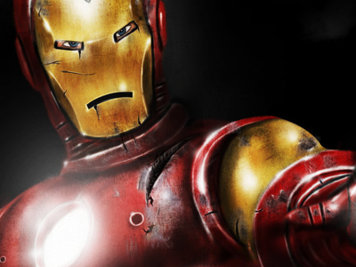 iron man battle damaged battle comic digital heroes iron ironman man marvel metal painting photoshop study texture