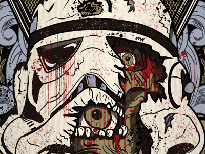 death trooper color death design eye geek helmet ornaments star wars storm stormtrooper trooper vector zombie zombies