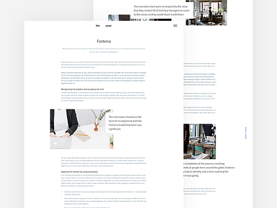 The Zone - Case Study Detail case study design detail interface minimal page quote simple user web