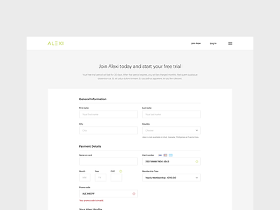 Alexi - Sign Up app application design desktop interface responsive sign up user web