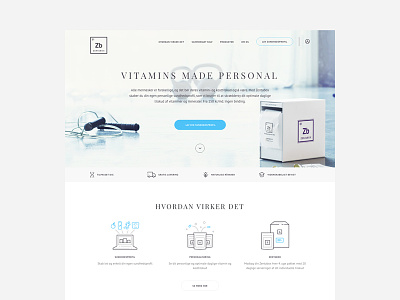 Zentabox - Homepage clean design health icons minimal orders subscription vitamin vitamins web