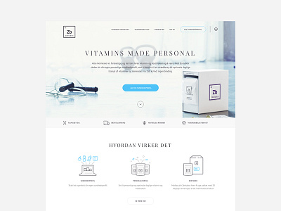 Zentabox - Homepage clean design health icons minimal orders subscription vitamin vitamins web