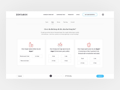 Zentabox - Quiz clean design health icons minimal orders quiz subscription user vitamin vitamins web