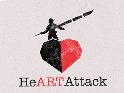 HeART Attack army attack heart logo logodesign military soldier