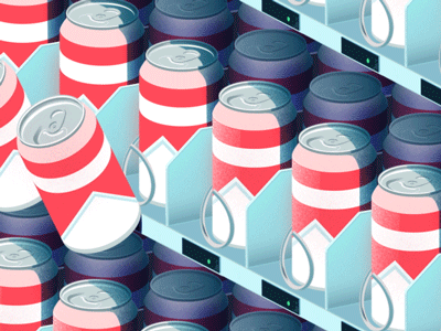 The Break after animation gif illustration motion motion design soda the break vending machine