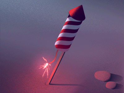 The national holiday fail firework fusée gif monday motion design parallel studio rocket unsatisfying