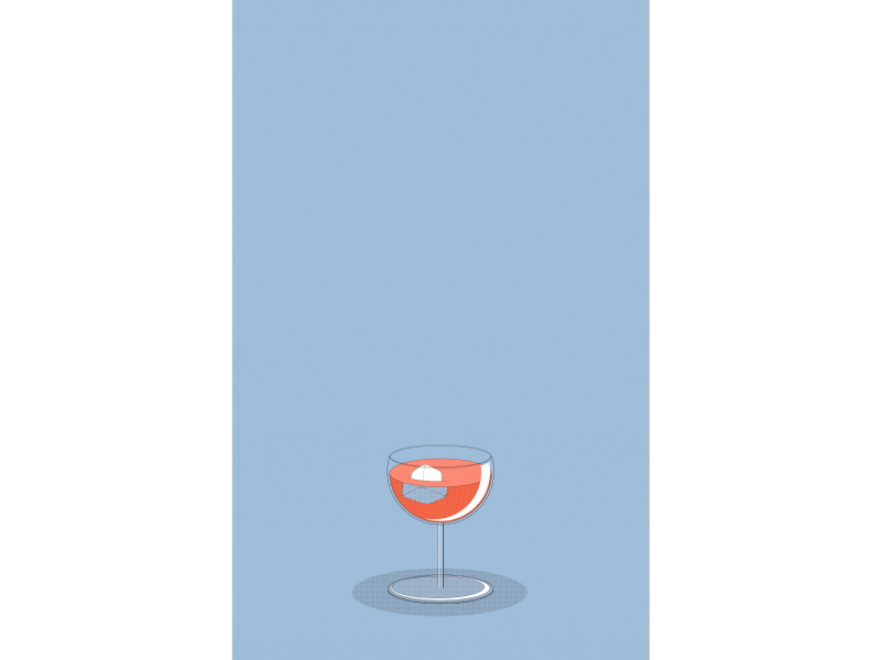 Life in Vertical - The GLass animation gif ice ice cube illustration motion motion design parallel studio vertical wine wine glass