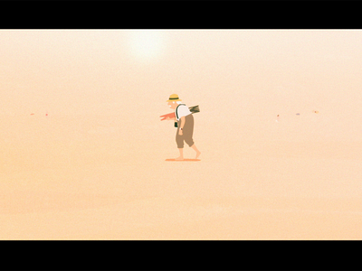 a summer stoy - the old man animation beach heat holidays motion design parallel studio sand sea summer summertime sun