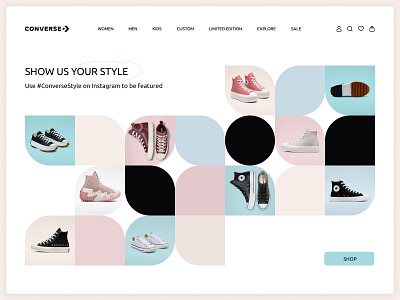Converse Style design ui ux web design website