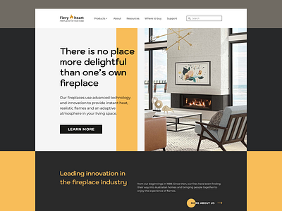 Corporate website concept / Fireplace production