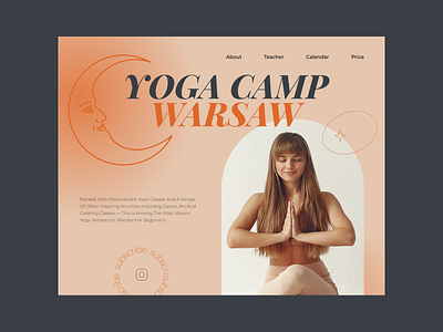 Yoga Camp branding landing ui ux web design website yoga