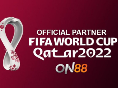 ON88-OFFICIAL PARTNER WORLDCUP QATAR 2022 branding graphic design logo