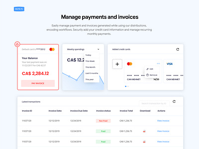 Manage payments