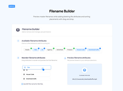 Filename Builder admin design drag filename mstr preview ui vuejs website website builder