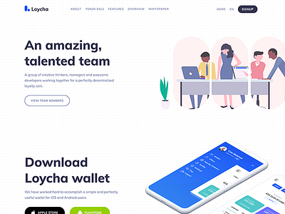 Loycha - Cryptocurrency landing page