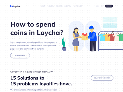 Loycha - Cryptocurrency Landing Page cryptocurrency landing page loycha ui