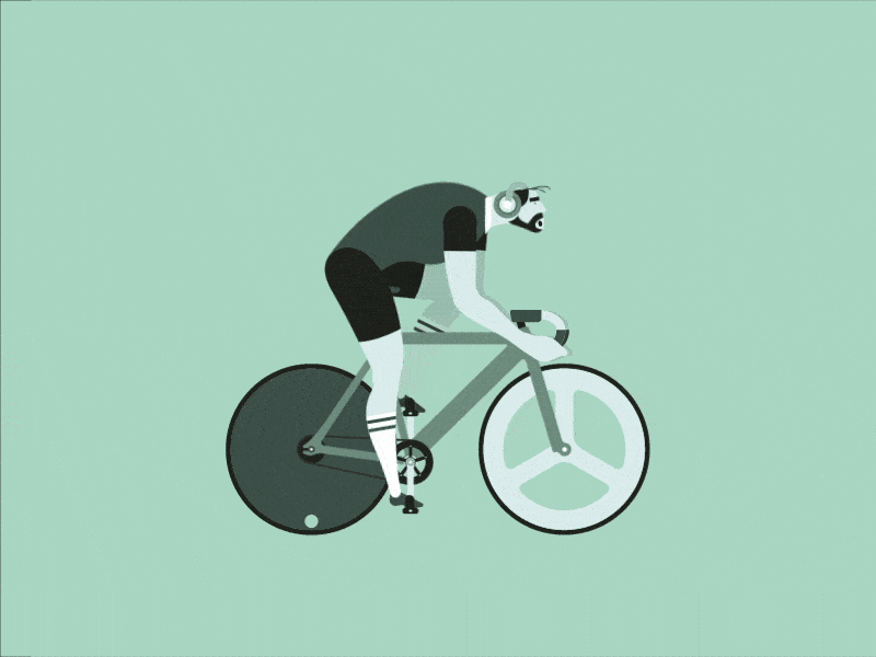 Fixie Rider 2d animation bike character design duik fixie flat motion rig wip