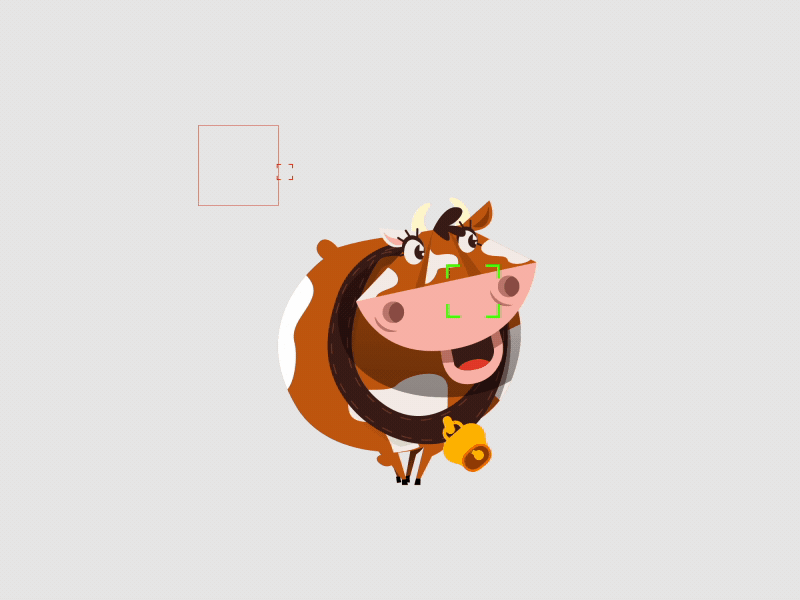 WIP Cow Rig 2d animation character design flat motion rig