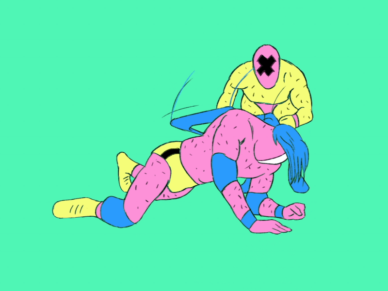 Wrestlers 2d animation colors frame by frame photoshop traditional wrestling